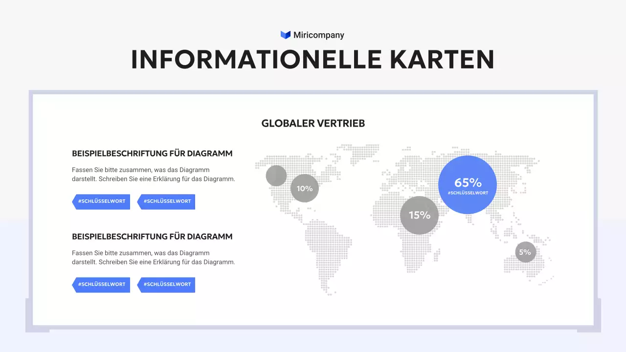 blaue moderne Infografik Bericht