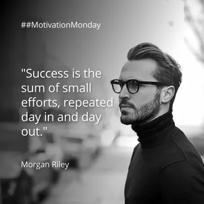 Black Classic Motivation Announcement Social Media Post