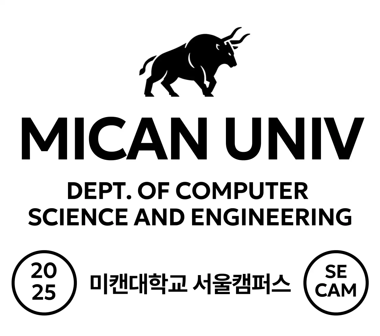 모던한 타이포그래피 학교 로고