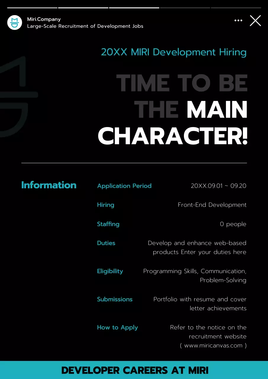 Black Modern Job Recruitment Poster