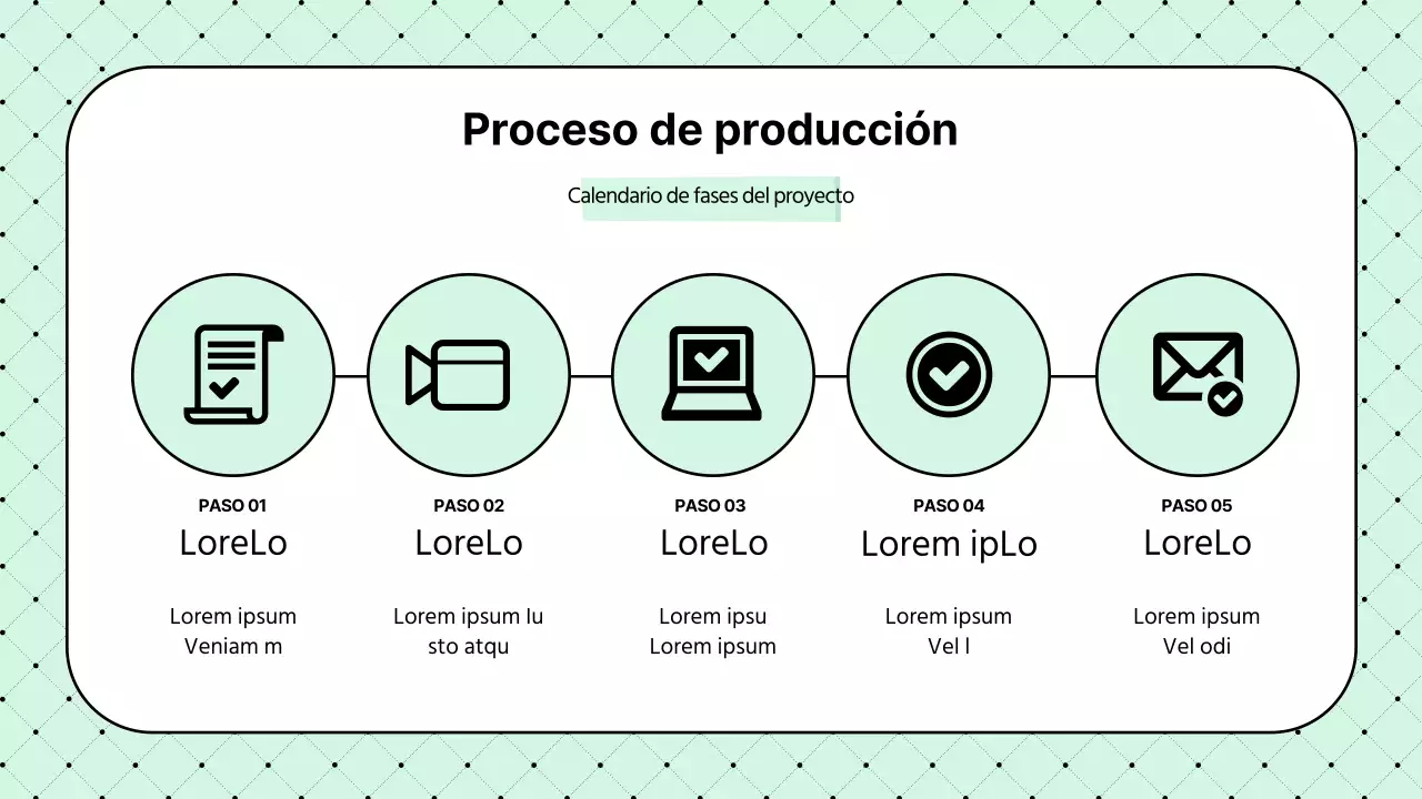 Sencilla propuesta de productora de vídeo en color menta
