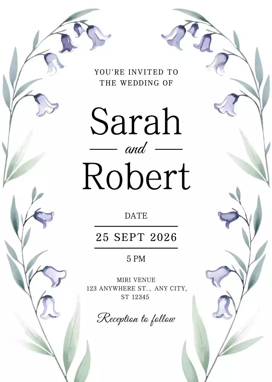 undangan pernikahan elegan berwarna putih