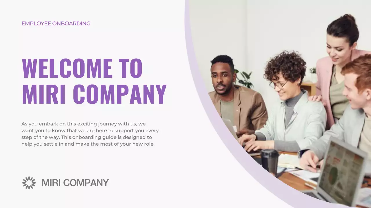 Purple Professional Employee Guide Presentation