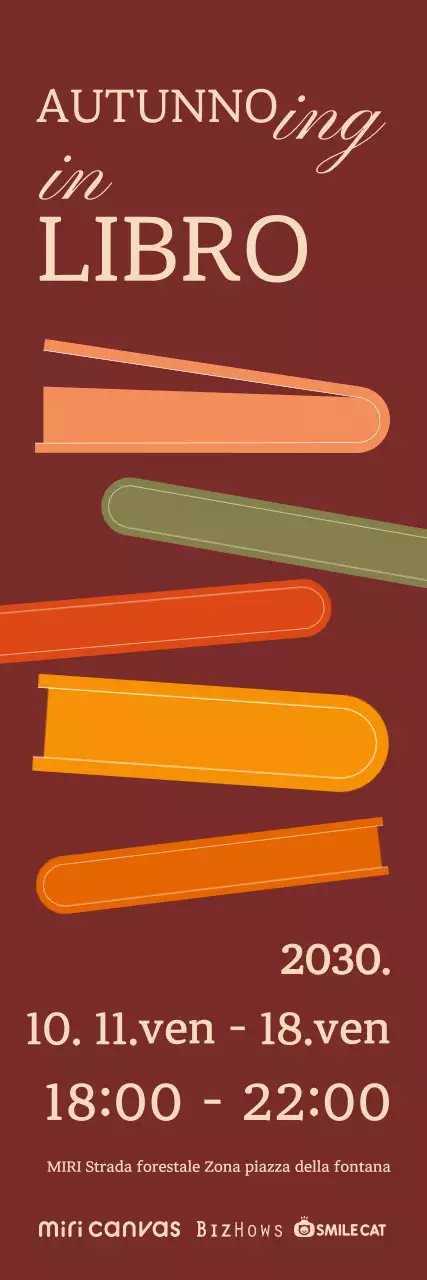 Striscione dell'evento di lettura autunnale di Maple Leaf Books