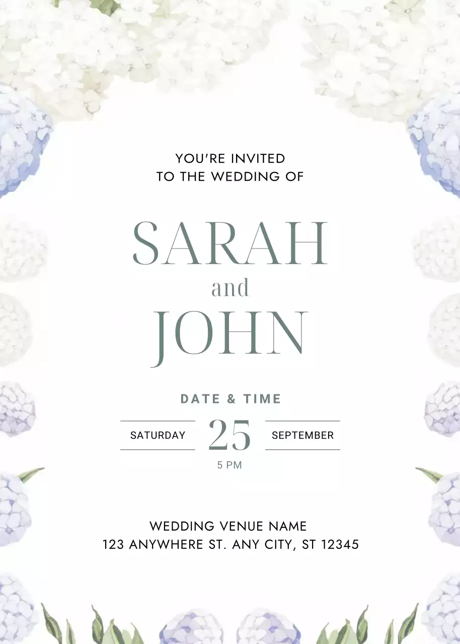 lời mời đám cưới màu trắng thanh lịch