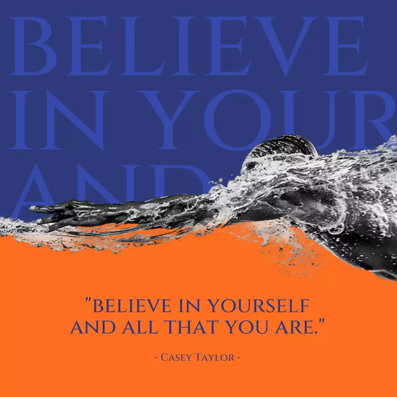 Orange Modern Motivation Poster Social Media Post