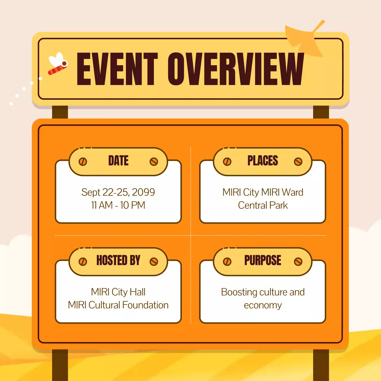 Orange Traditional Autumn Event Instagram Carousel