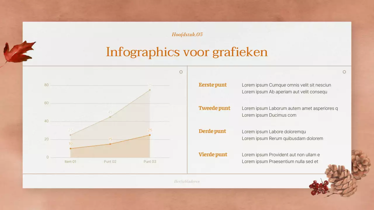 Merkintroductie met een oranje, natuurlijke herfstachtergrond