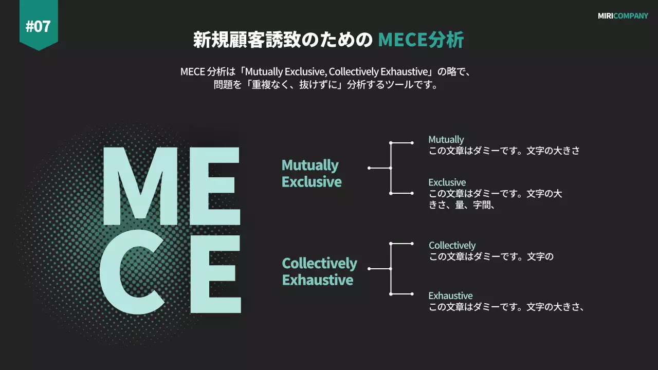 黒 モダン 営業 企画書 プレゼンテーション