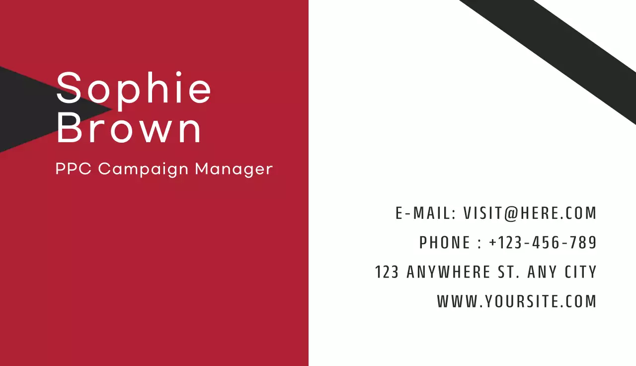 Red Modern Business Card