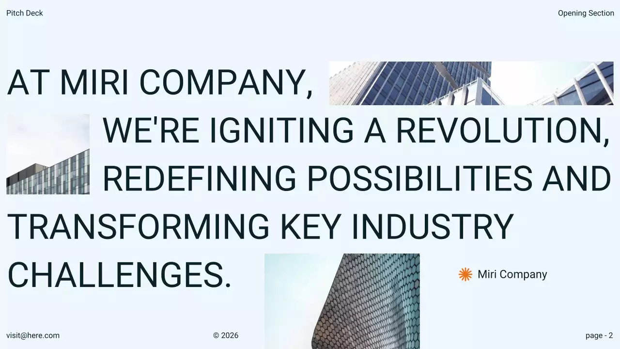 Orange Minimal Business Pitch Presentation