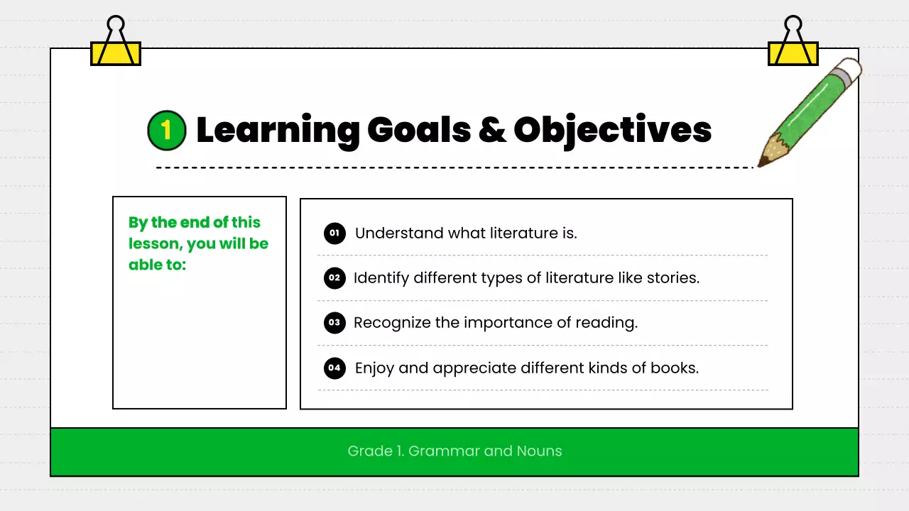 Green Simple Grammar Guide Presentation