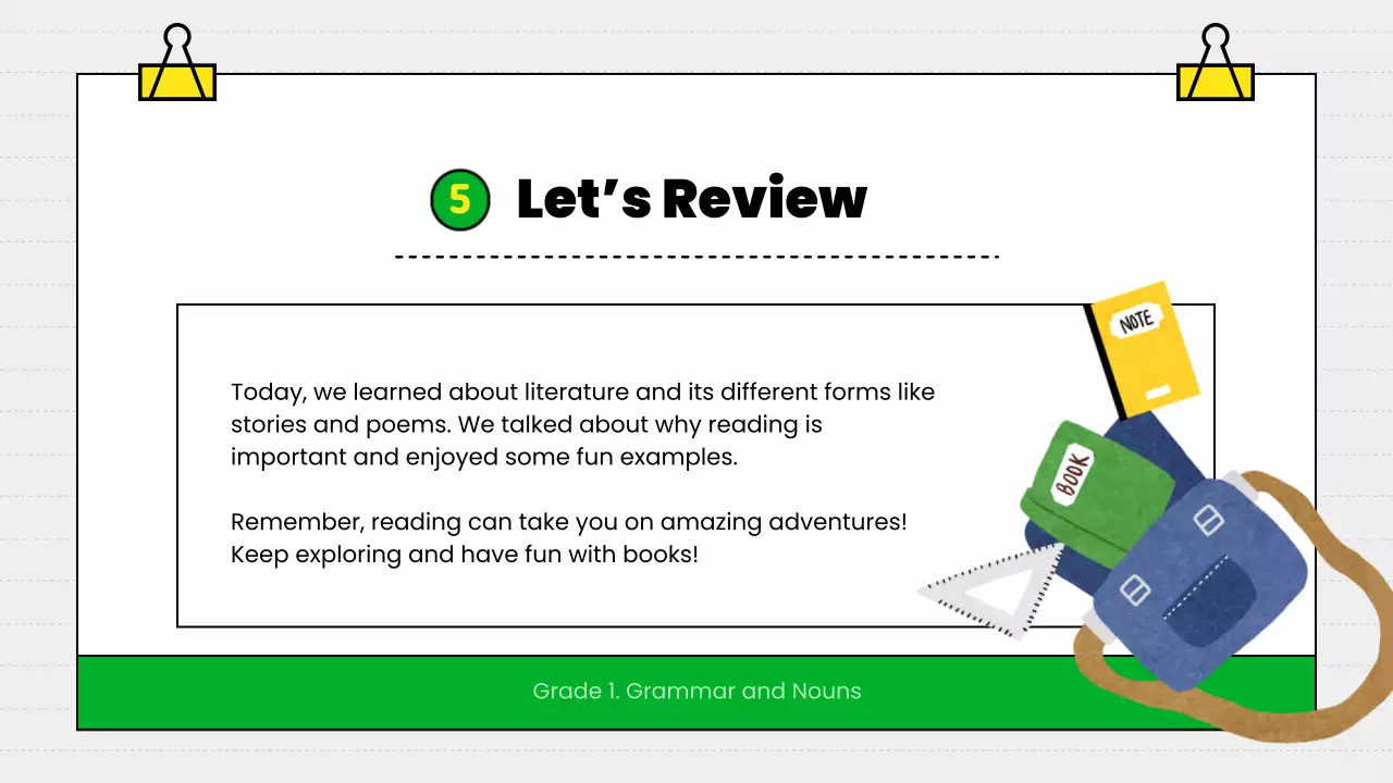 Green Simple Grammar Guide Presentation