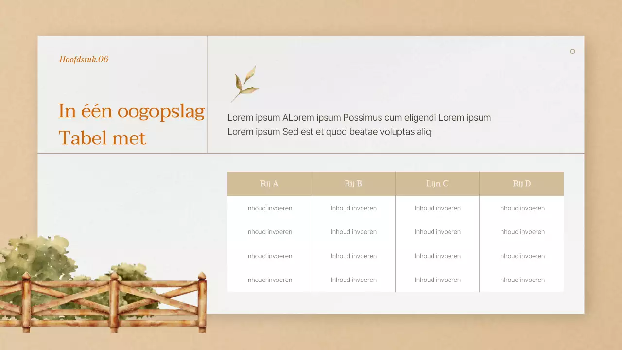 Merkintroductie met een oranje, natuurlijke herfstachtergrond