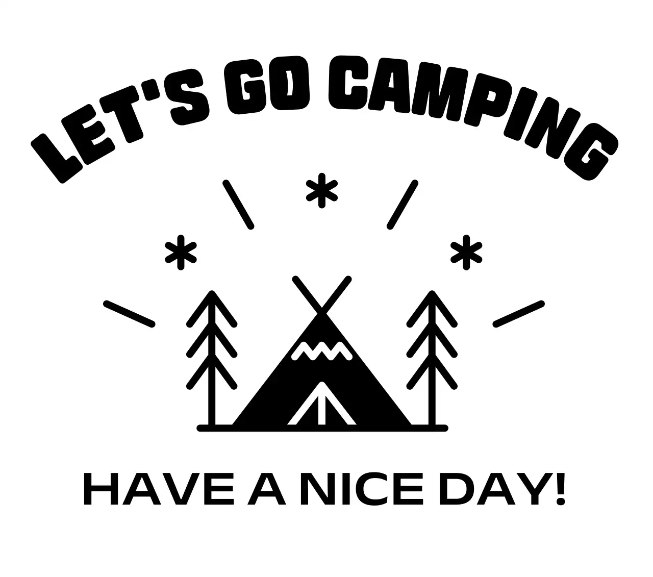 검정 심플 캠핑 광고