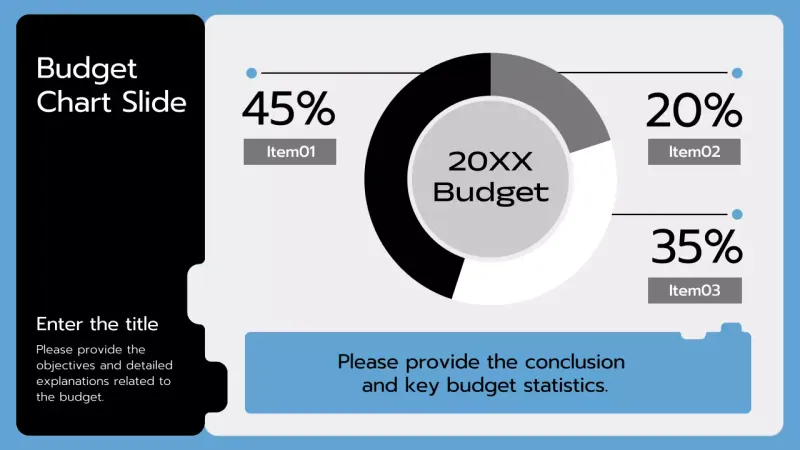 Blue Modern Budget Report Infographic