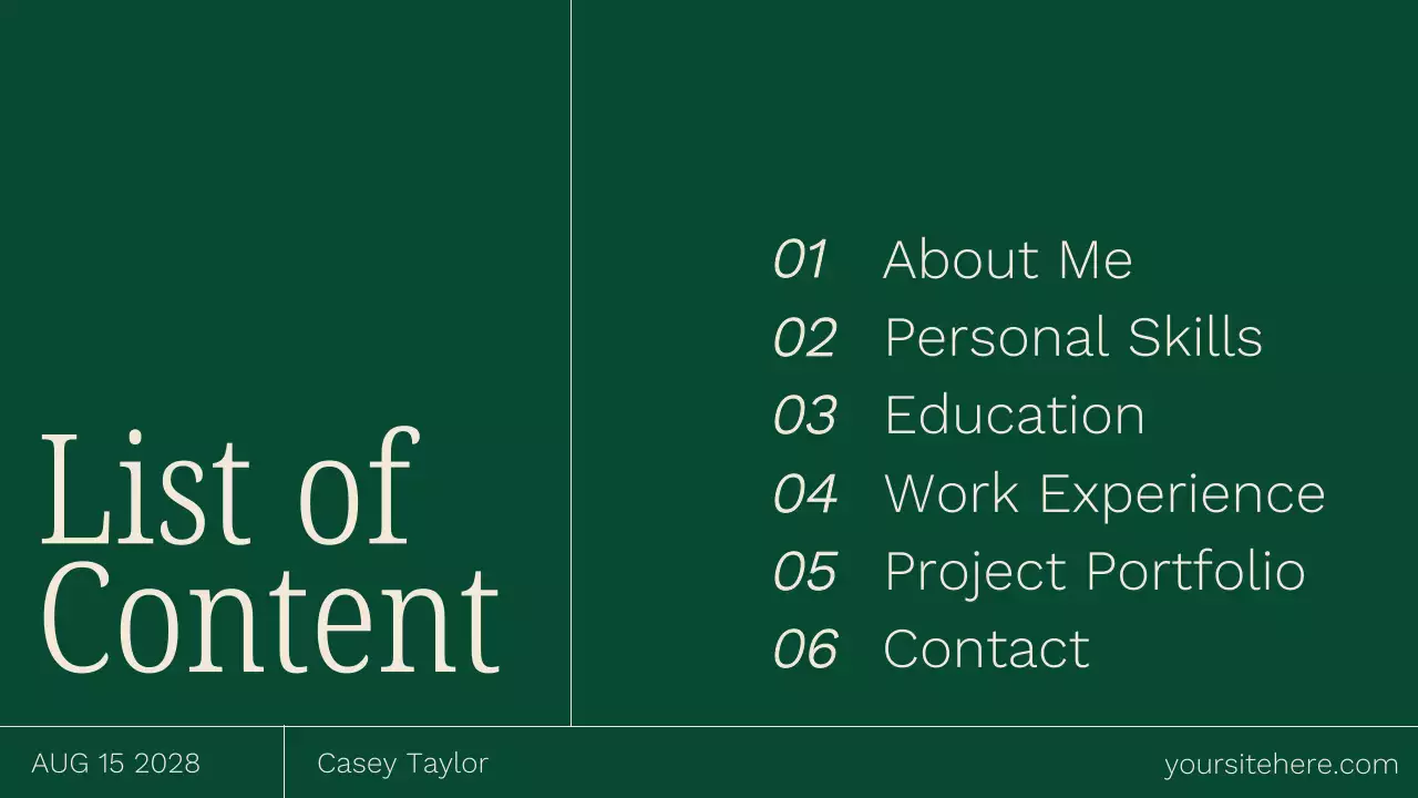 Green Modern Portfolio Resume Presentation
