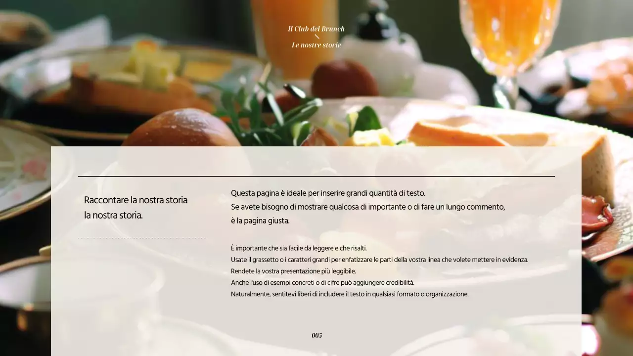 Guida a un moderno ristorante brunch in rosso