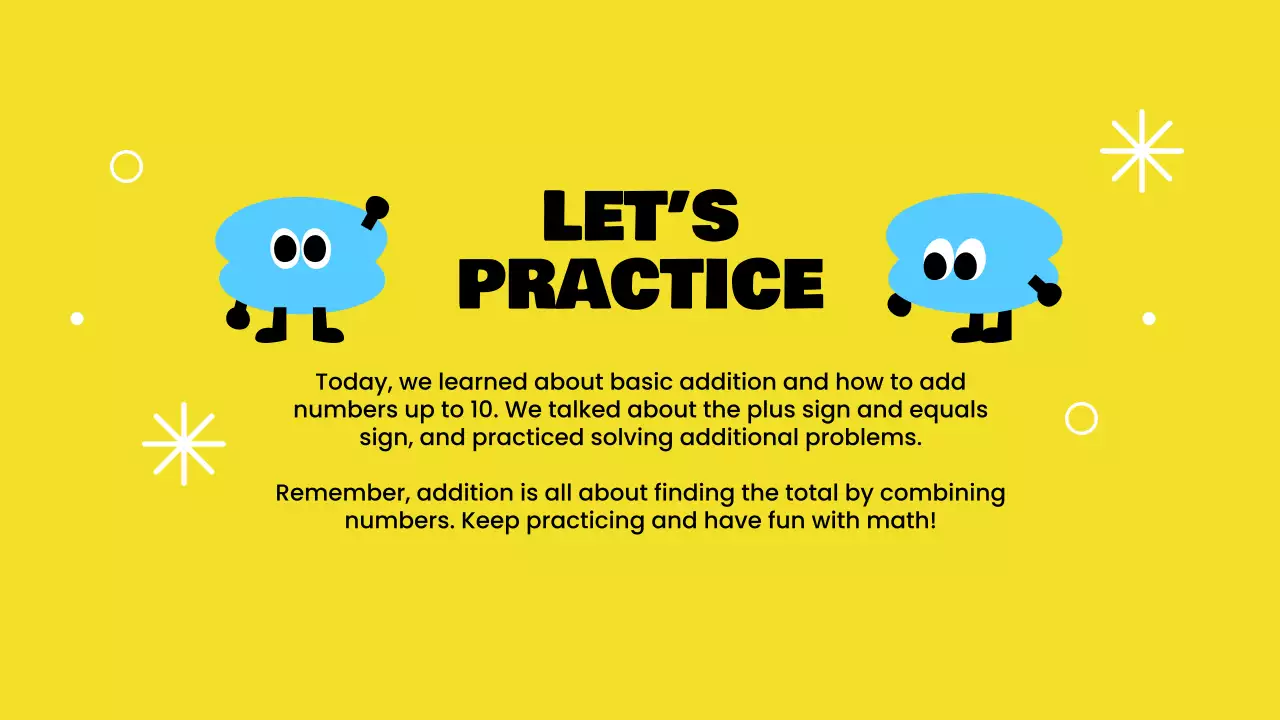 Yellow Simple Math Class Announcement Presentation