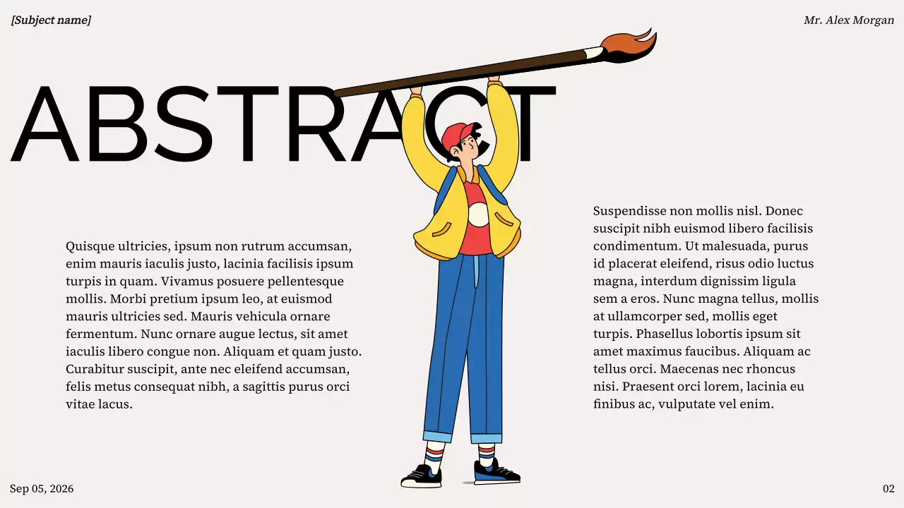 Colorful Minimal Project Presentation