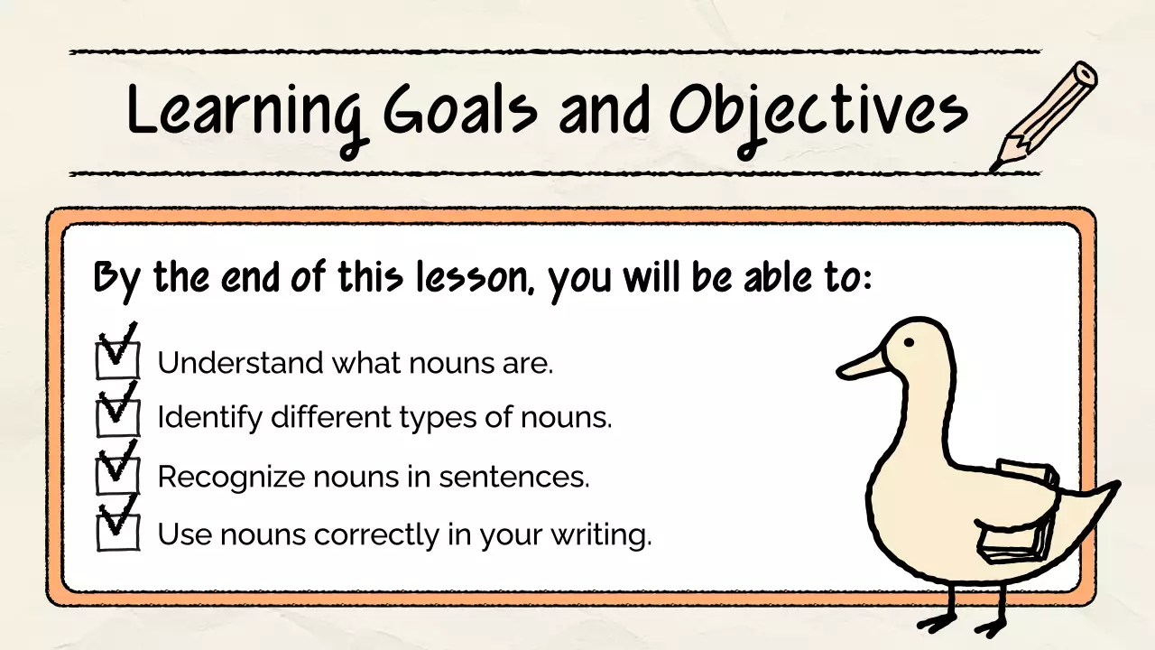 beige simple grammar class material