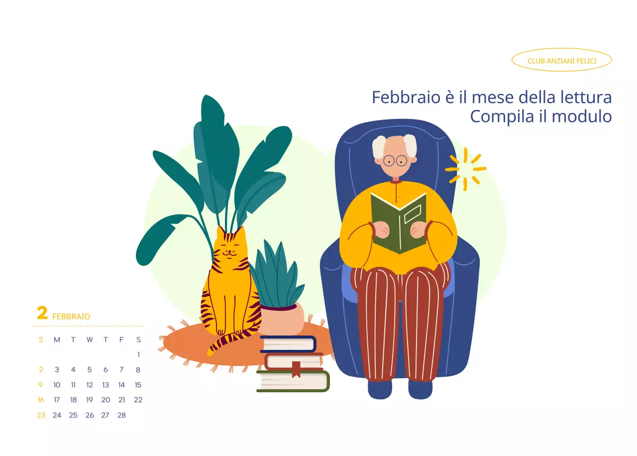 Calendario aziendale con simpatiche illustrazioni