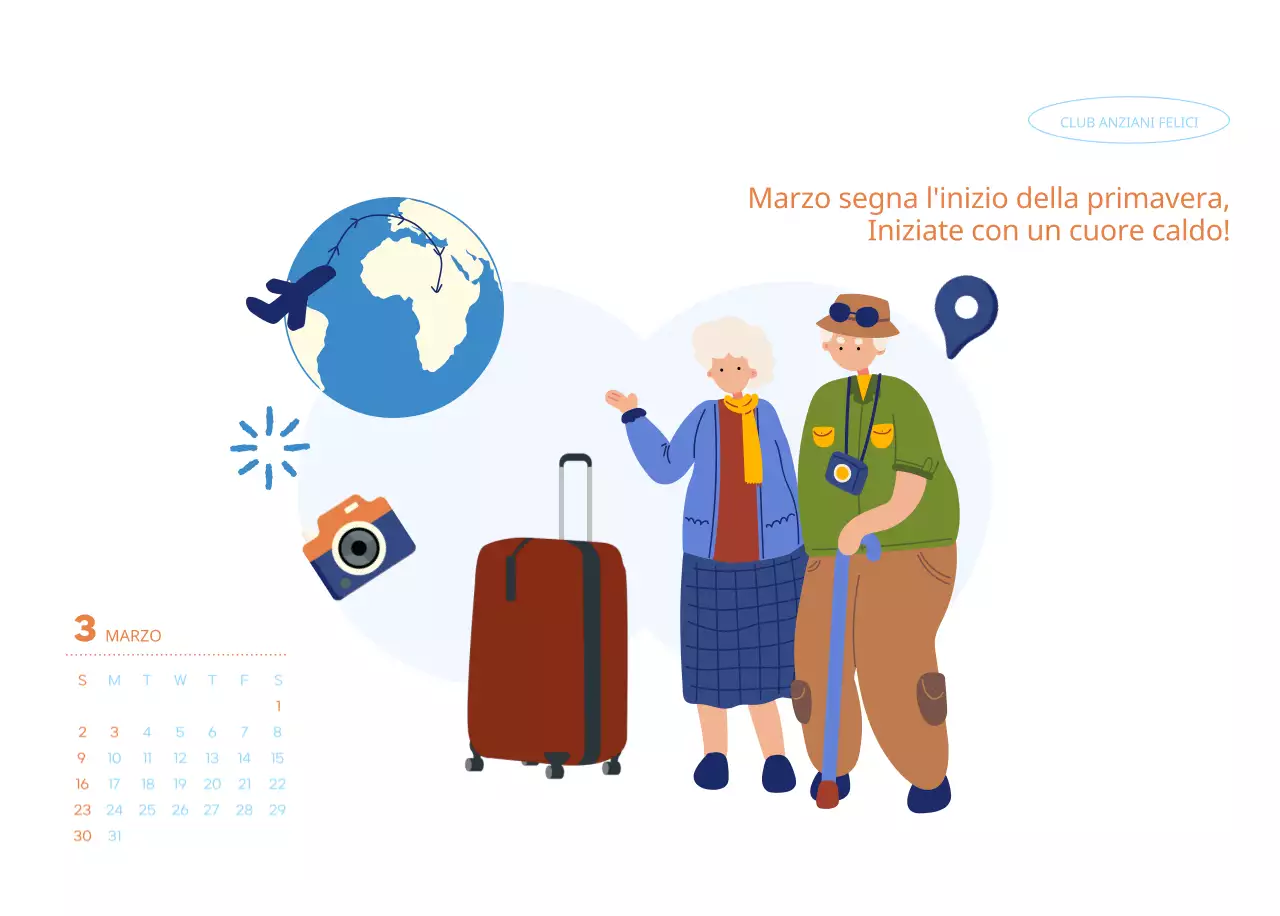 Calendario aziendale con simpatiche illustrazioni