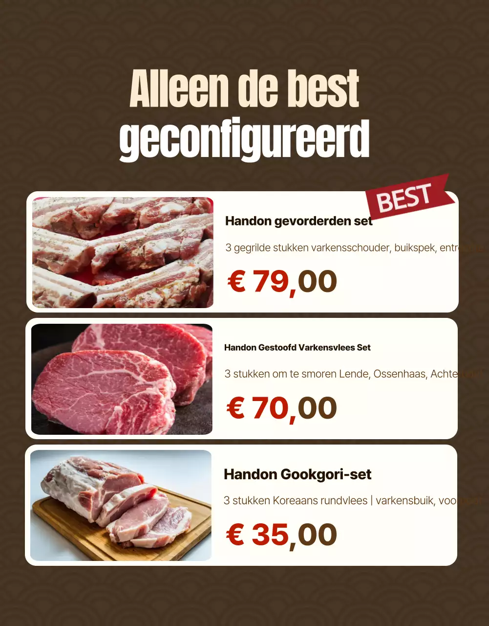 Traditioneel bruin vlees ad