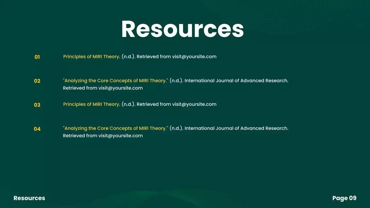 Green Professional Project Overview Presentation