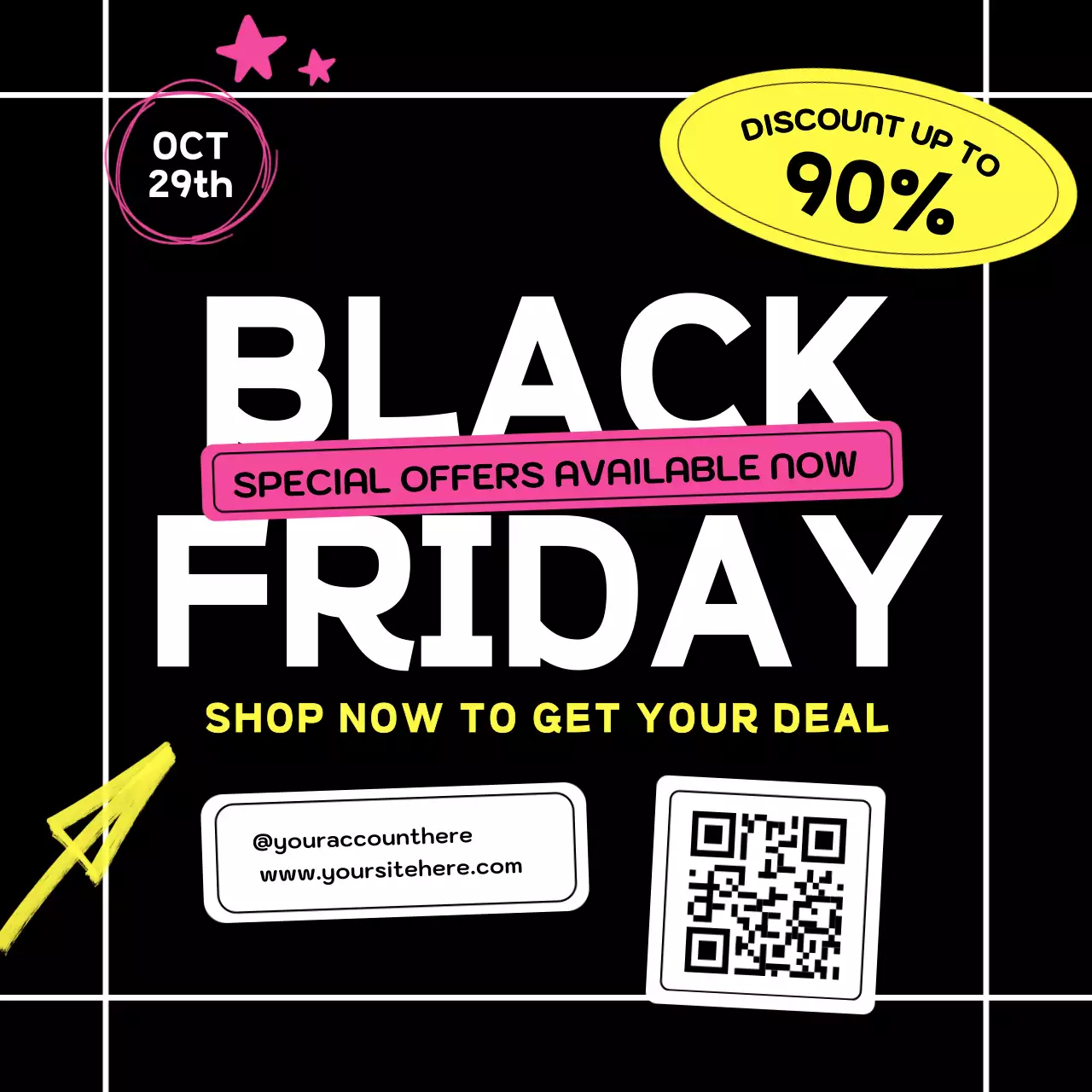 Black Friday trendy sale promotion