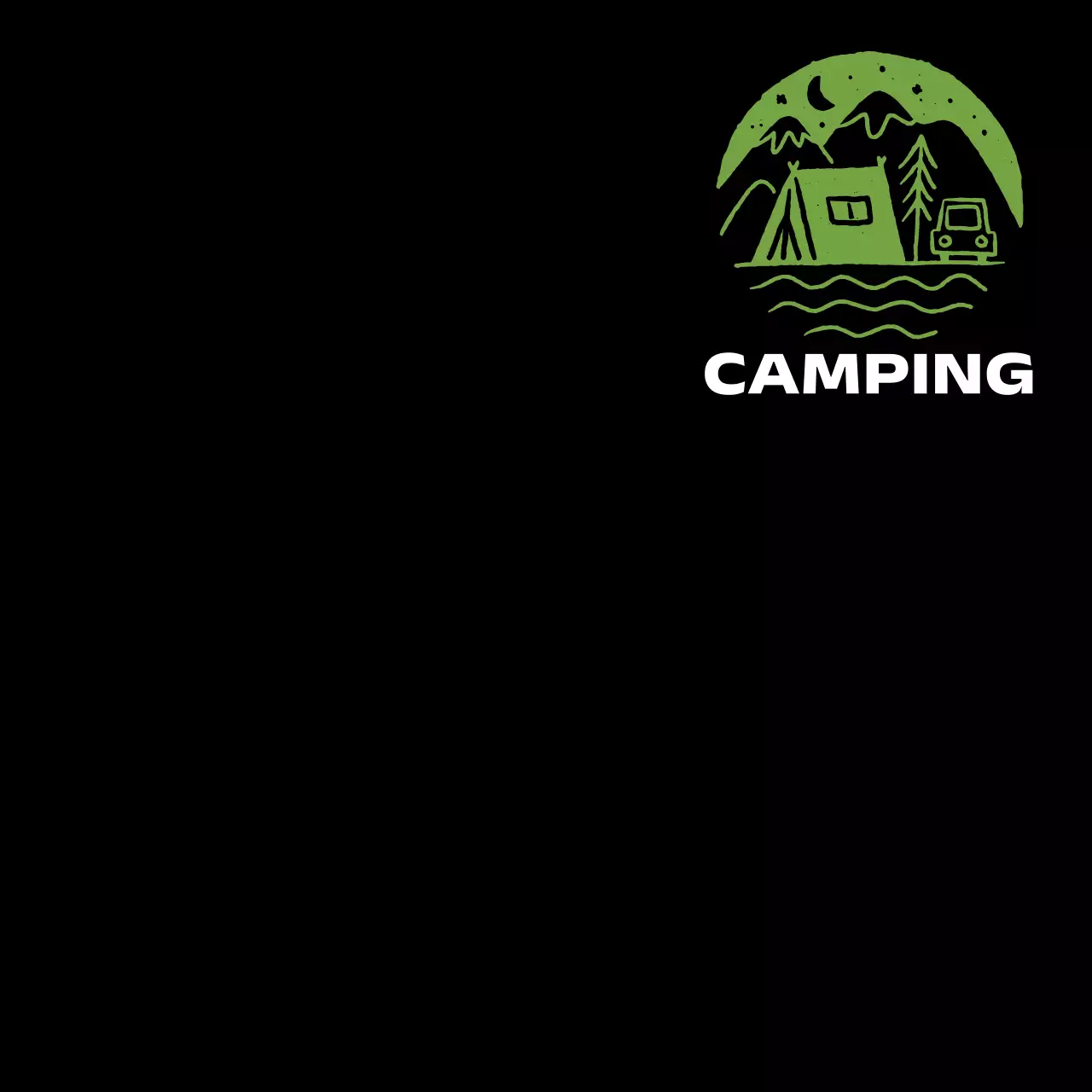 베이지 심플 캠핑 로고