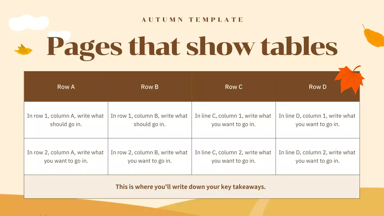 오렌지 전통 가을 프레젠테이션