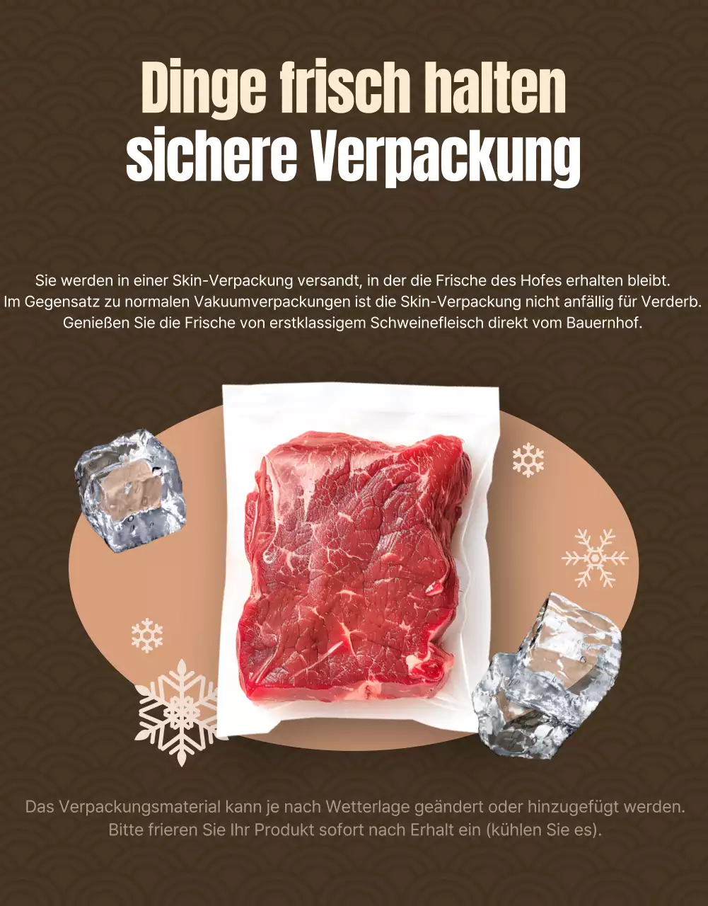 Traditionelles Fleisch anbraten