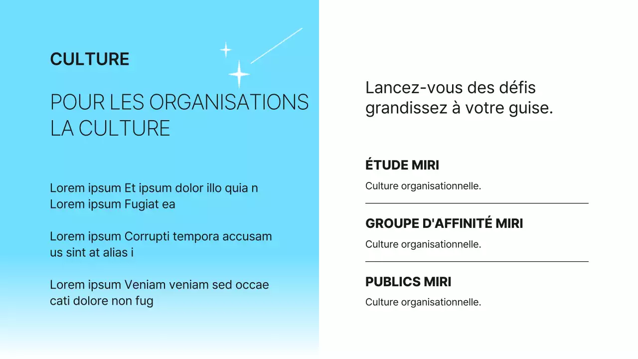 Introduction au livre sur la culture d'entreprise, simple et bleu clair