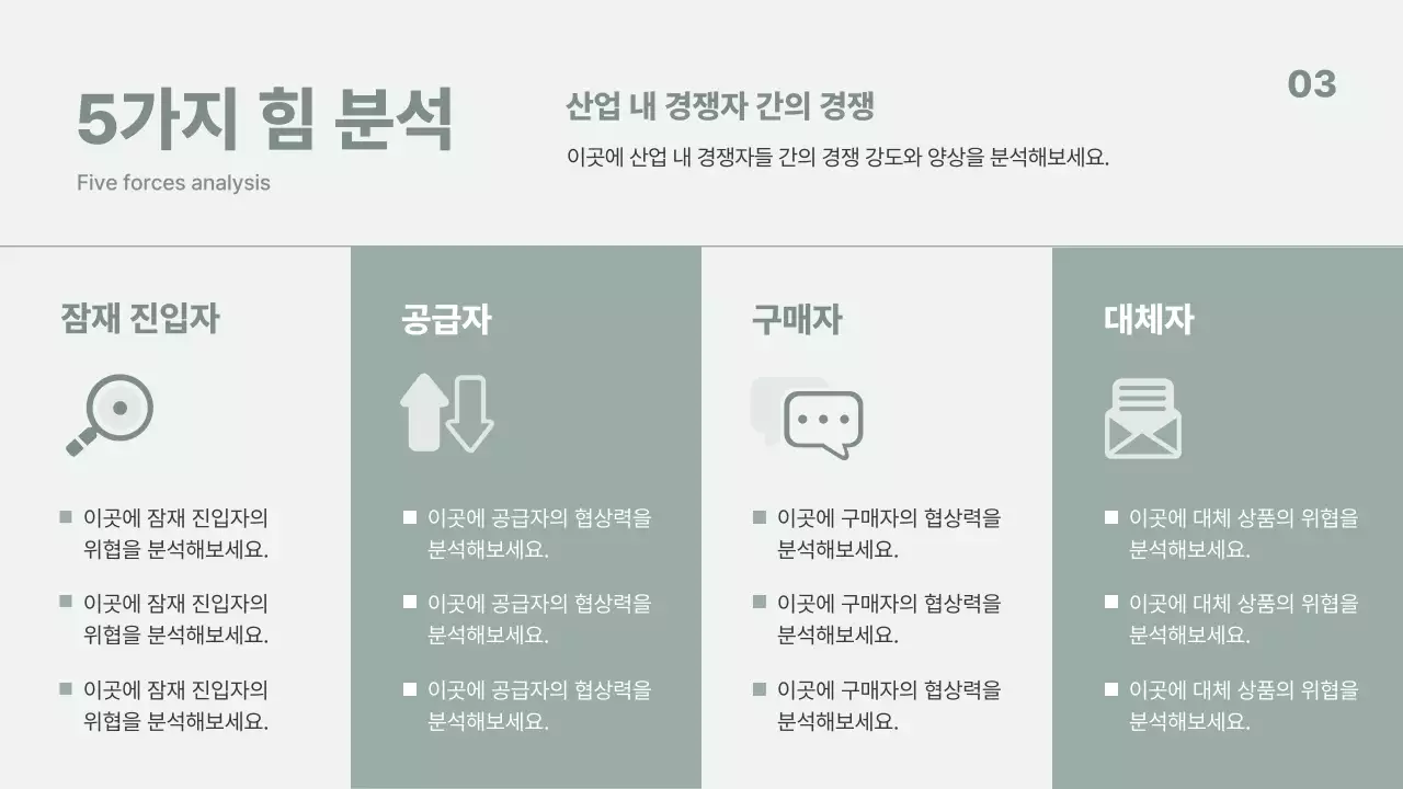 회색 미니멀 비즈니스 보고서 분석