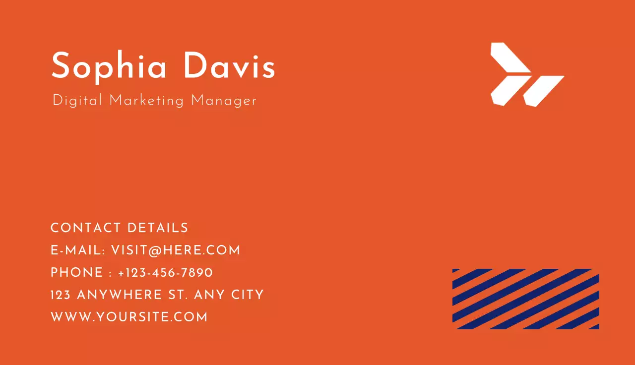 Orange Modern Business Card