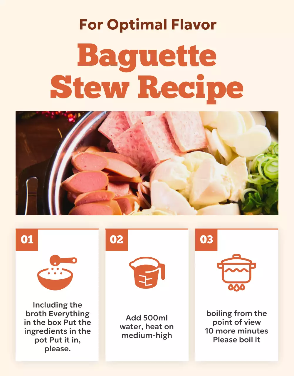 Orange Rustic Meal Promotion Poster