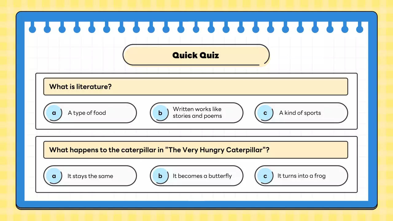 Blue Simple Literature Class Presentation