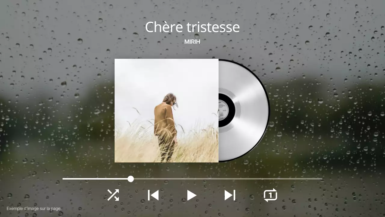 Publicité musicale minimaliste grise