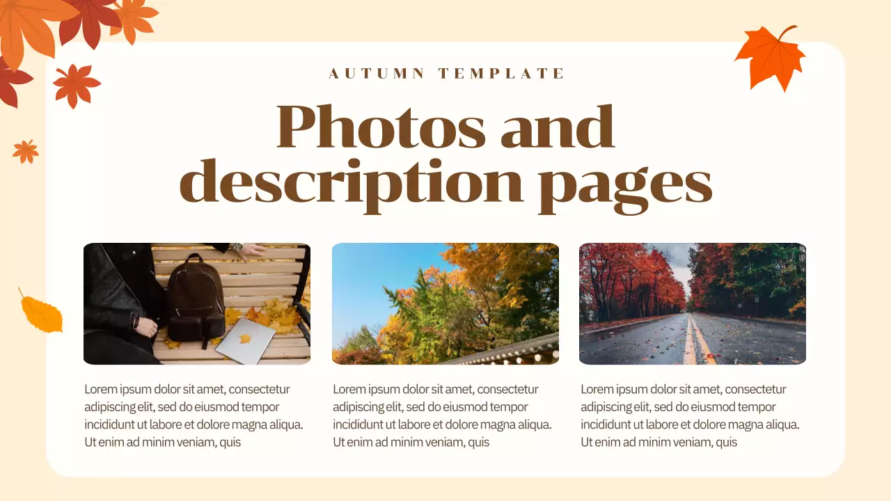 오렌지 전통 가을 프레젠테이션