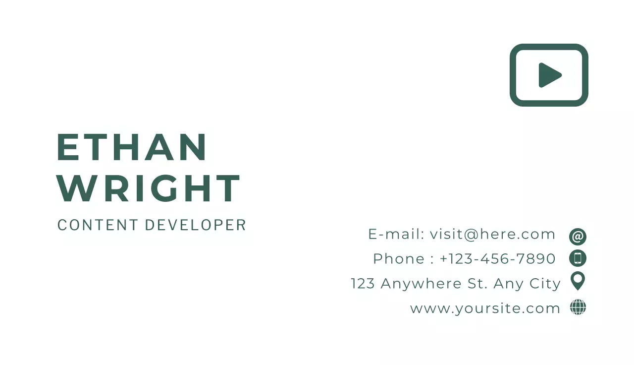 White Minimal Business Card