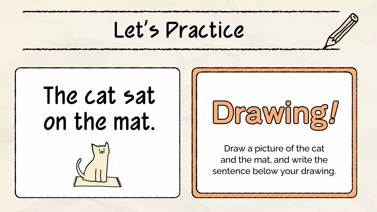 beige simple grammar class material