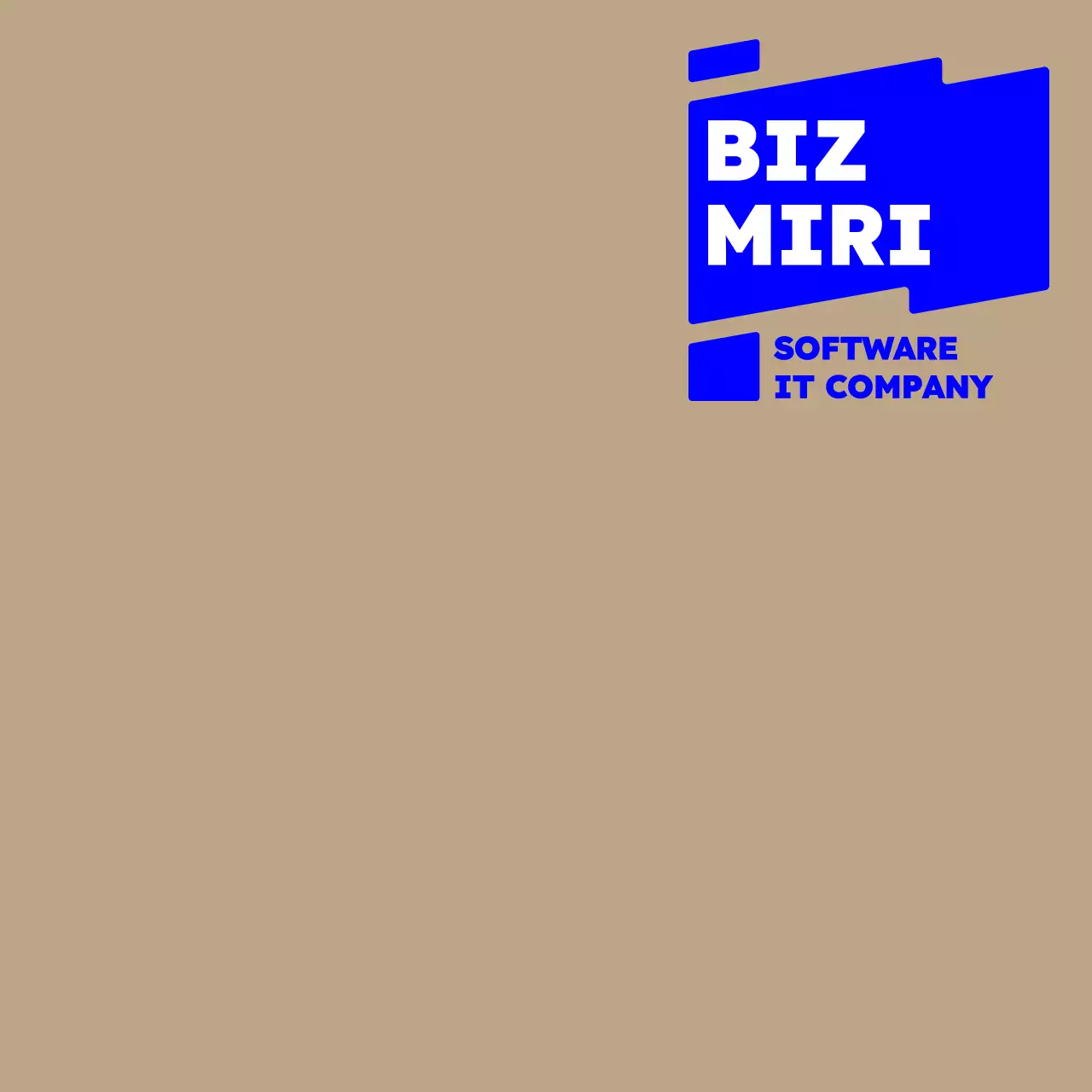 파란색 모던 IT 회사 로고