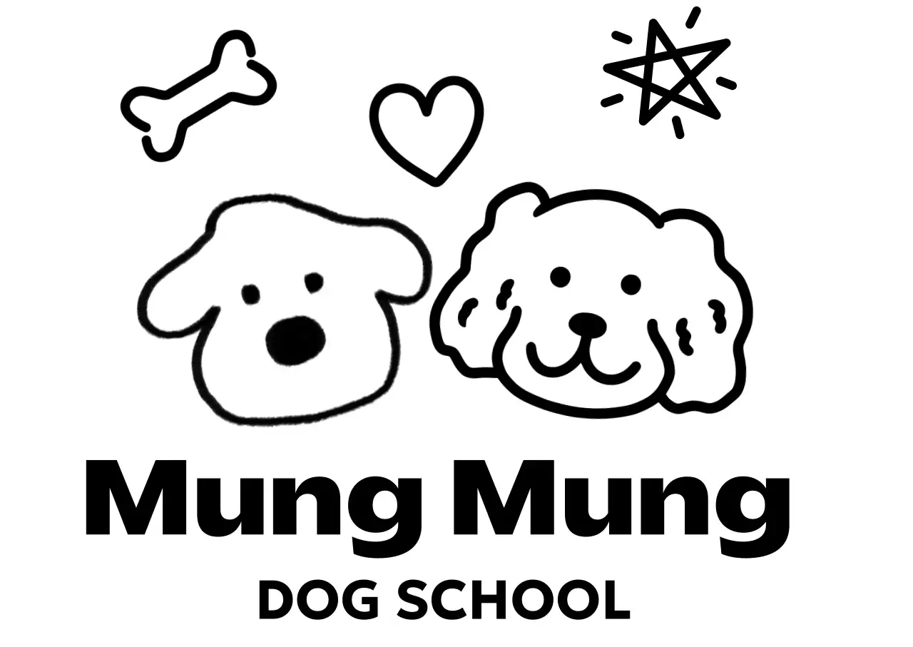 귀여운 동물 캐릭터 반려견 학교 로고