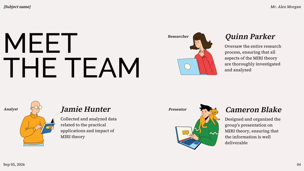 Colorful Minimal Project Presentation