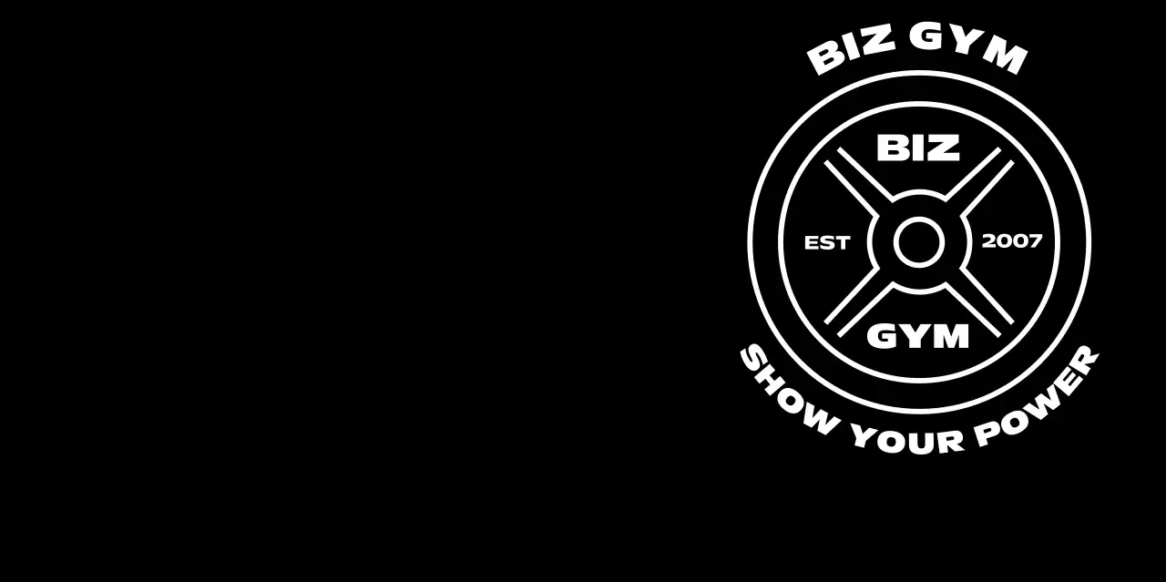 검정 심플 헬스장 로고