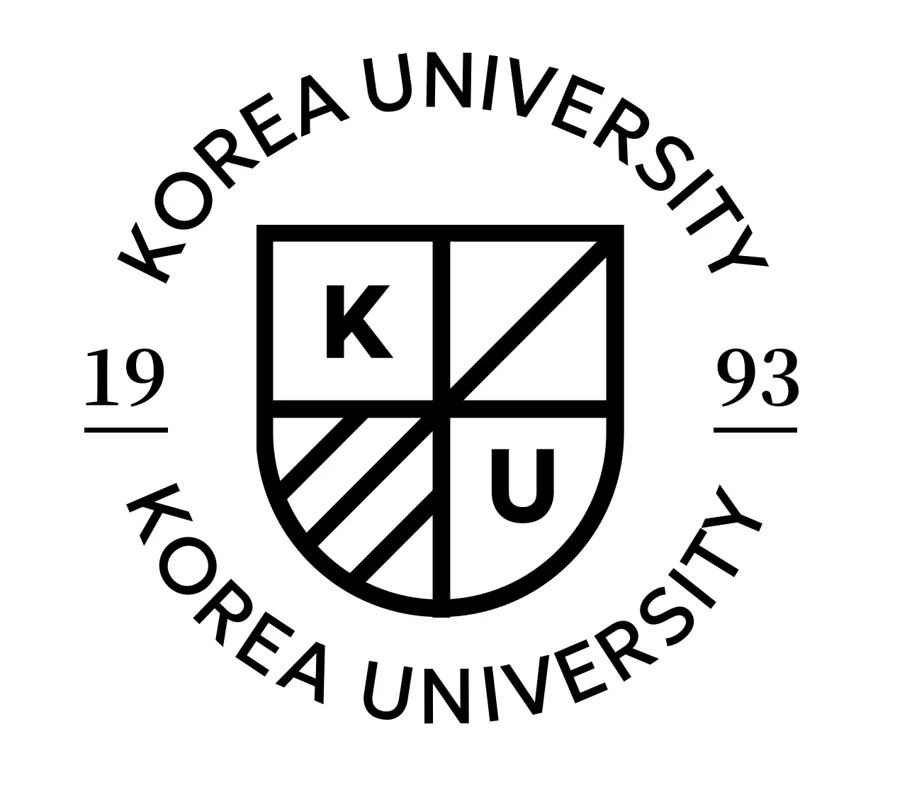 검정 심플 대학 로고