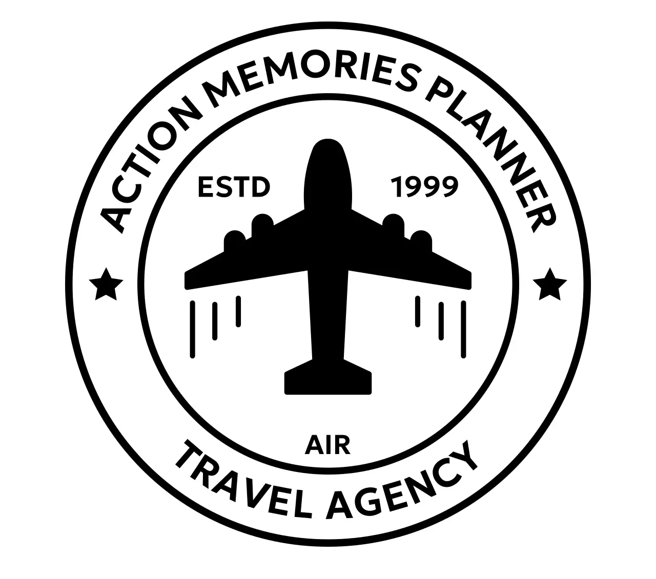 화려한 여행사 홍보 로고