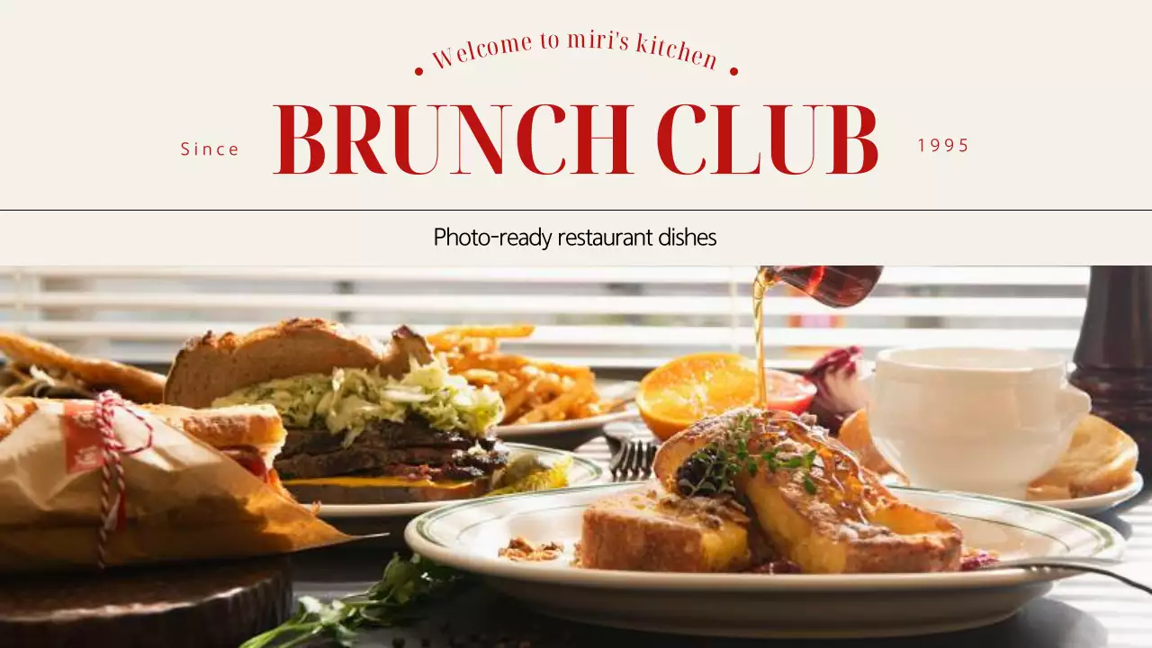 Beige Elegant Brunch Promotion Presentation