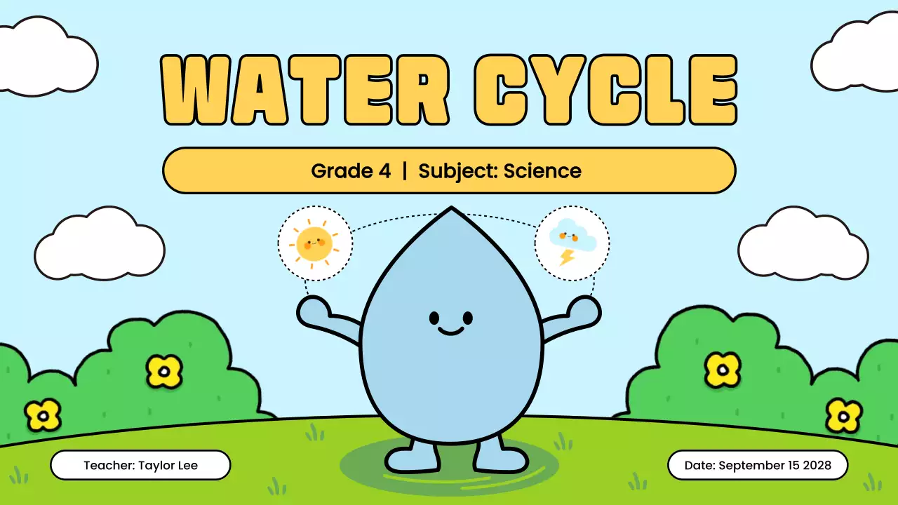Blue Simple Water Guide Presentation